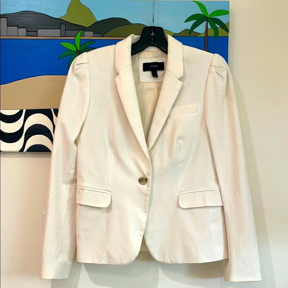 J. Crew Women's White Blazer